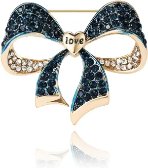 Bow Pins Brooches for Women Sparkling Rhinestone Bow Brooches Vintage Bow Enamel Drip Oil Brooches Pearl Bow Brooches Prom Jewelry Christmas Jewelry Accessories