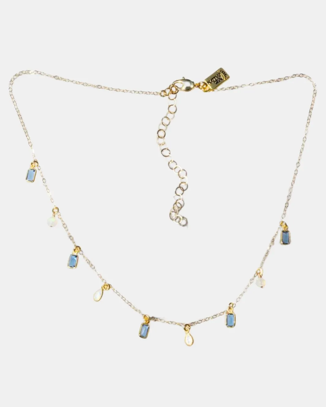 CINDERELLA NECKLACE IN OPAL/BLUE