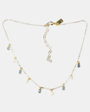 CINDERELLA NECKLACE IN OPAL/BLUE