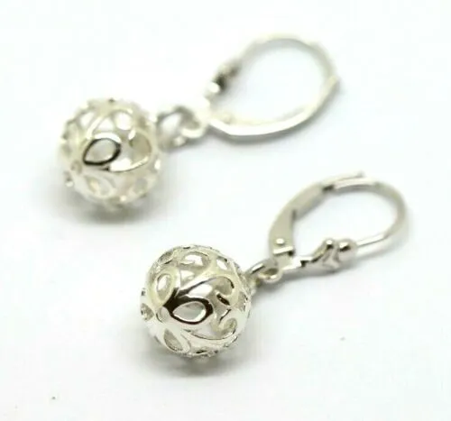 Genuine Sterling Silver Ball Earrings 10mm Continental Clip Earrings