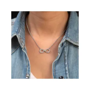 Kaj Fine Jewellery Infinity Diamond Chain Pendant in 14KT White Gold
