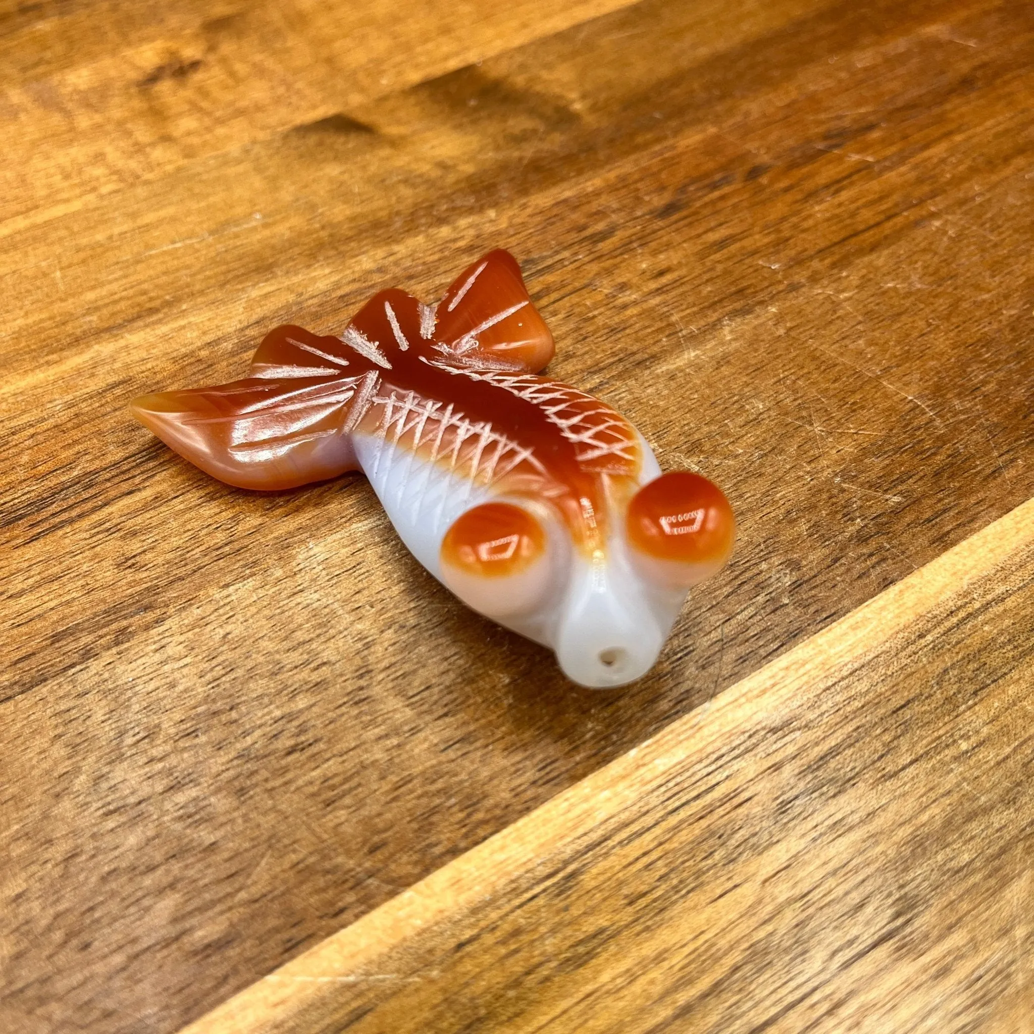 Large Carnelian Koi Fish Pendant