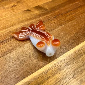 Large Carnelian Koi Fish Pendant