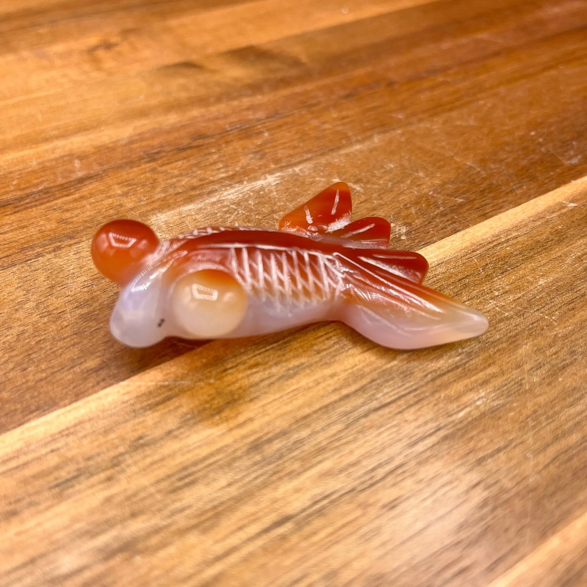 Large Carnelian Koi Fish Pendant