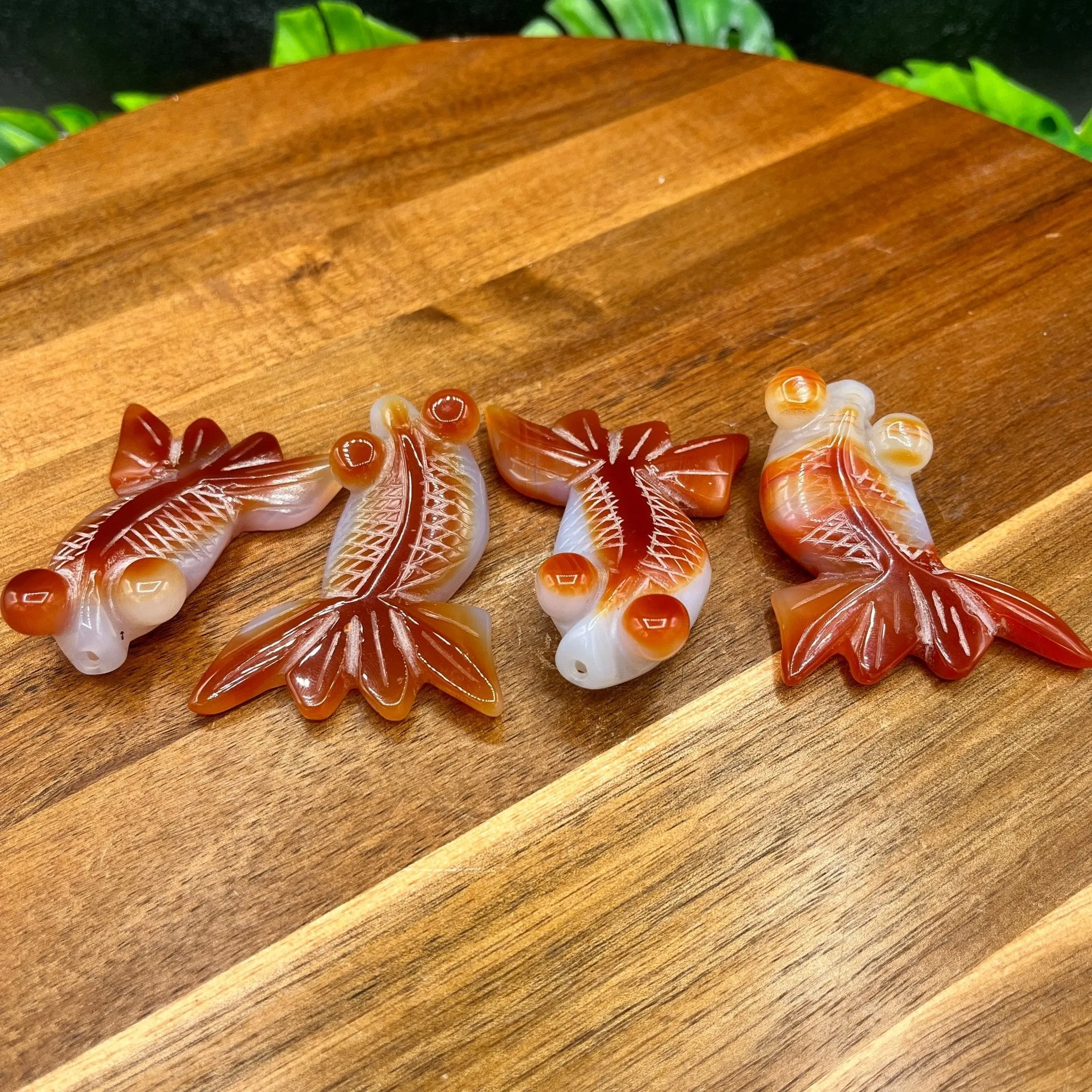 Large Carnelian Koi Fish Pendant