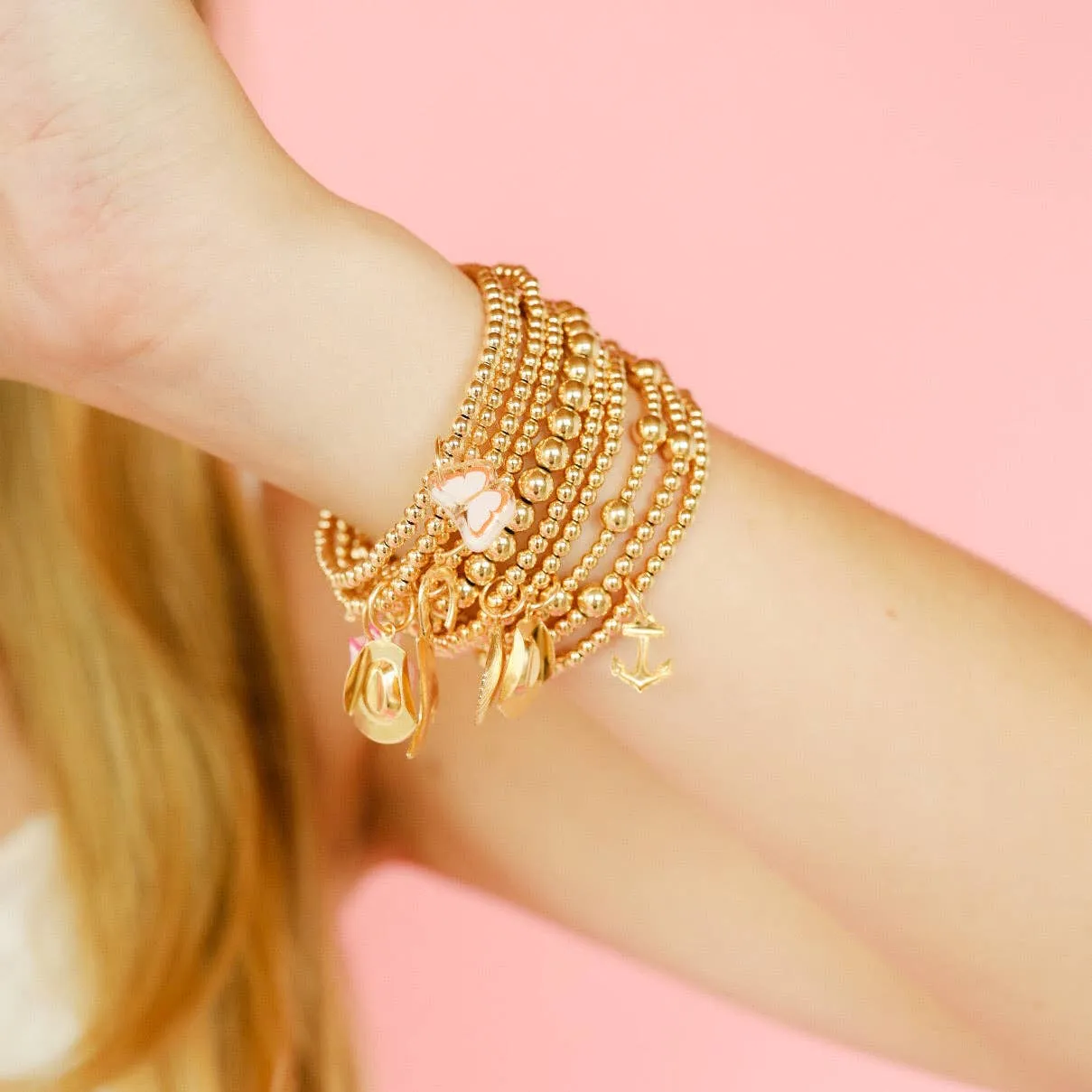 Lightening Bolt Gold Charm Bracelet
