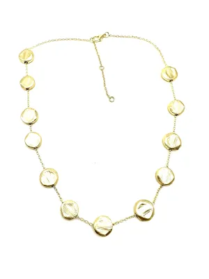 Marco B Short Brushed Disc Necklace