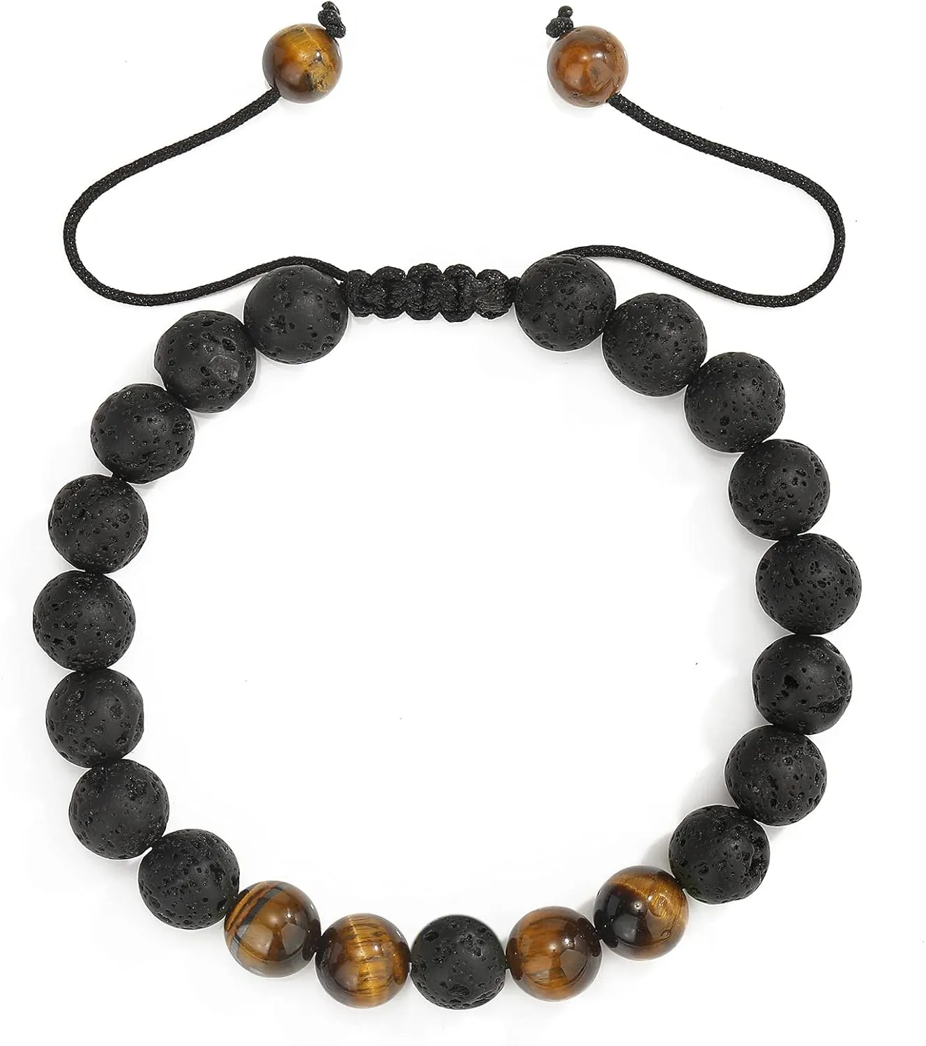 MengPa Mens Beaded Bracelets Bracelet Lava Rock Beads Stone Trendy Jewelry Sets Gifts for Him Boyfriend