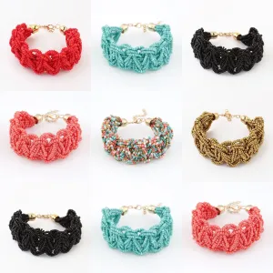New Bohemia Retro Bracelet For Women Pure Handmade Bead Multicolor Charm Vintage Cuff Bracelets & Bangles Fine Jewelry