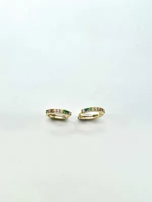 Some Gold Coloured Multi Huggie  Earrings 299