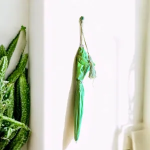 Vintage Green Tassel Umbrella