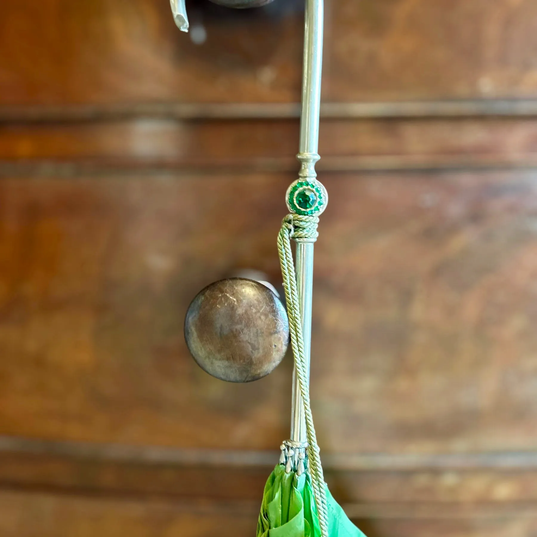 Vintage Green Tassel Umbrella